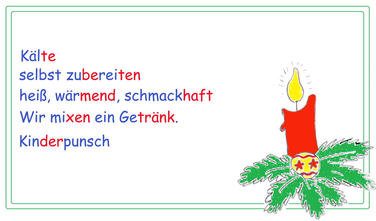 Elfchen zum Advent und zur Winterzeit Lernwerkstatt für Deutsch