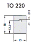 TO-220 パッケージ用半導体用放熱シート（シリコンラバーシート）