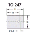 TO-218 パッケージ用半導体用放熱シート（シリコンラバーシート）