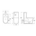 KDKB-008 Back/Flush to Wall Toilet Suite P/S-trap:60-170mm Specifications