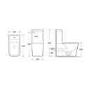 KDKB-003 Back/Flush to Wall Toilet Suite P/S-trap:60-170mm Specifications