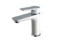 Liberty Gloss white and Chrome Basin Mixer, WELS 5 star rating, 5.5L/min