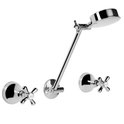 San Antonio Shower Set available in chrome/ivory/white & chrome/gold dress rings, WELS 3 star rating, 9L/min