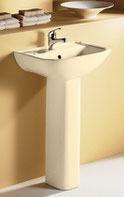 Lara Wall Basin & Pedestal - Ivory