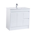 900mm PVC Vanity on kickboard with Waterproof Cabinet & Soft closing doors