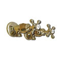 Raw brass polished 'antique gold' colour washing machine stops - Discontinued