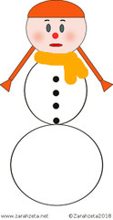 Zarahzetas Emoticons, Winter, Schneemann, lustig ©Zarahzeta2018