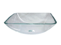 QG09A Square Frosted Glass Vessel