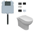 In Wall Cistern with Life Wall faced pan, WELS 4 star rating, 4.5/3L