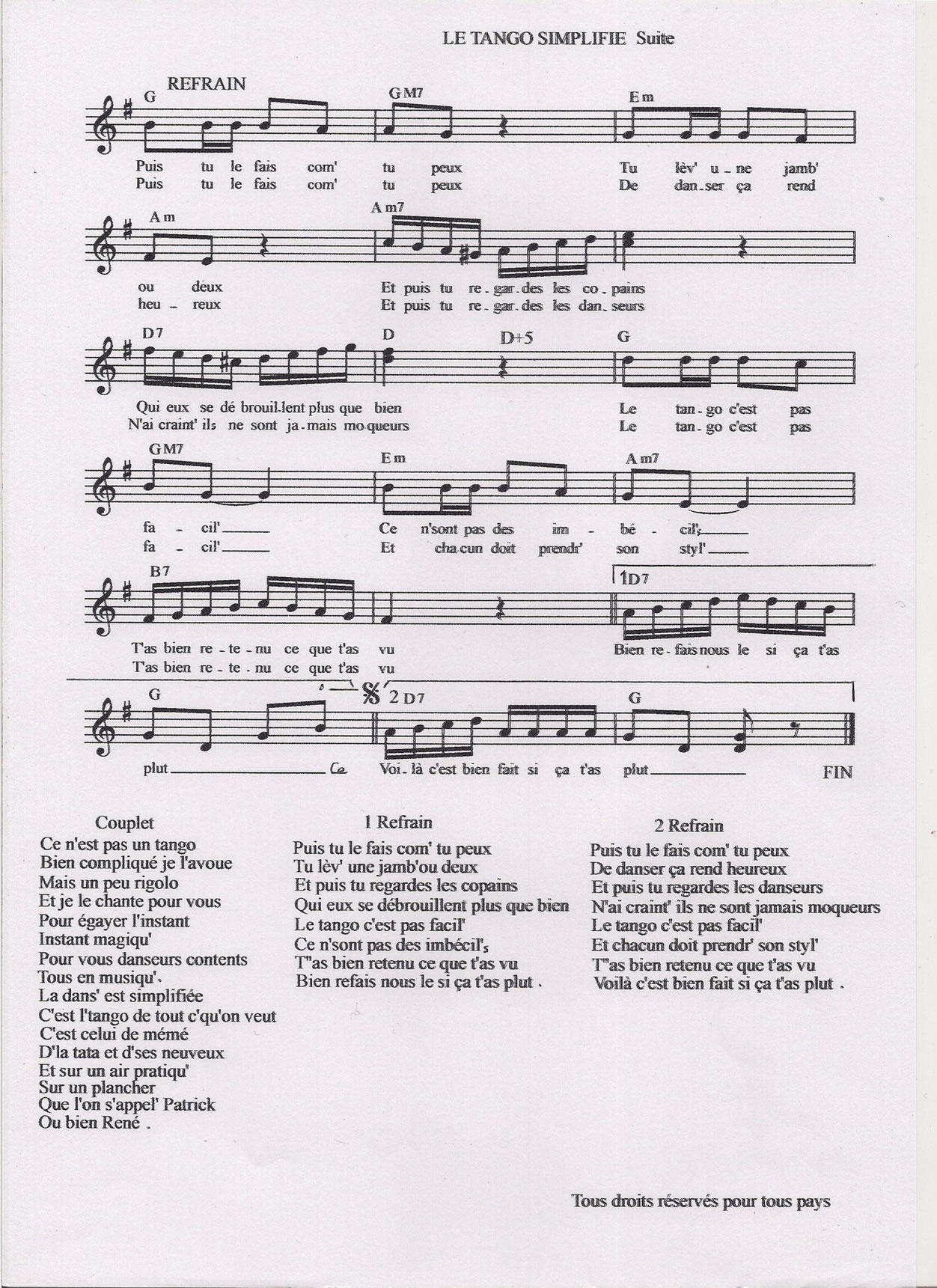 ENDROITS CORREZIENS Tango Partitions gratuites,Michel TAURISSON,Accordéon