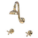 Federation Fixed Gooseneck Shower Set - Brass Gold, F9323BG, WELS 3 star rating, 9L/min