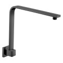 SQUARE Matte Black Fixed Gooseneck Arm