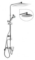 Quoss Aura Rainfall Shower (Rectangle AURA001 or Round AURA002), WELS 3 star rating, 7L/min