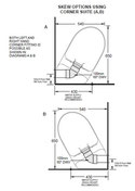 Space Solution Closed Coupled Corner Skew  Toilet Suite specifications