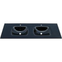 MAMBO Black 1500 Tempered Glass Double Basin-Top