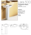 Lara basin pedestal specifications