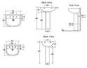 Compact basin pedestal specifications