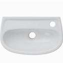 Slim Impact hand rinse narrow depth powder room wall hung basin 1TH 400x250mm