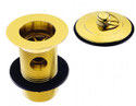 2 piece Plug and Waste 32 X 80mm with overflow in PVD finish (gold colour)