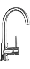 Quoss gooseneck sink mixer KM005, WELS 5 star rating, 5L/min