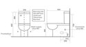 Disabled / Assisted Living Back to Wall Toilet Suite P/S Trap 90-280mm (Note: back rest is sold as a separate item) specs