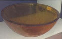Ex-display Round orange glass vessel basin 420x140mm $50.00