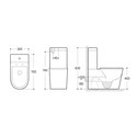 KDKB-002 Back/Flush to Wall Toilet Suite P/S-trap:60-170mm Specifications