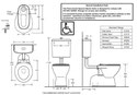 Plaza Assist Special Needs Toilet Suite with vitreous china cistern (Note: back rest is sold as a separate item) specs