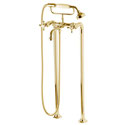 Federation Bath Set Floor Pipe includes hand held shower - Brass Gold, F9354BG, WELS 3 star rating, 9L/min