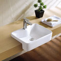 K324B Square Semi Recessed Basin 480x370x130mm