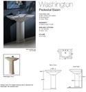 Washigton basin pedestal specifications