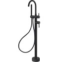 HUSTLE Black Matte Floor Standing Shower & MixerWELS 3 star rating, 9L/min