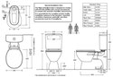 Plaza Ambulant VC Cistern Toilet Suite specs