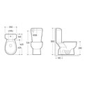 KDK-009S Closed Coupled Toilet Suite S-trap:140mm specifications