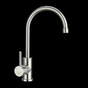 Stainless Sink Mixer With Curved Gooseneck Spout - Statesman, WELS 4 star rating, 7.5L/min