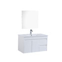 900mm PVC Wall Hung Vanity with Waterproof Cabinet & Soft closing doors