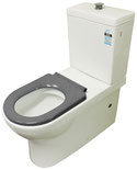 Ambulant / Assisted Living Back to Wall Toilet Suite P/S Trap 90-280mm with grey toilet seat and raised flush button, WELS 4 star rating, 4.5/3L