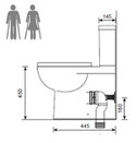 Toledo Ambulant Xtra Back To Wall Toilet specs