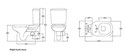 Modern Liwa Ceramic Skew Closed Coupled Suite - Modern Ceramic Skewed Toilet Suite - Right Skew Trap specifications