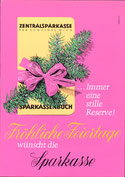 Sparkassenbuch ... immer eine stille Reserve. Weihnachts-Plakat Zentralsparkasse 1966.