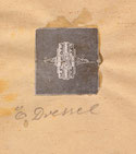 Schmuck-Entwurfszeichnung: Ring von Erwin Dressel Pforzheim 1930er Jahre.