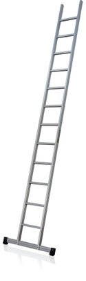 R-112 Aluminium leaning ladder with stabiliser bar
