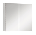 900x750mm Full Mirror Shaving Mirrored PVC Waterproof Cabinet fully painted white 2 pk & adjustable glass shelves