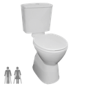 Plaza Ambulant VC Cistern Toilet Suite, WELS 4 star rating, 4.5/3L