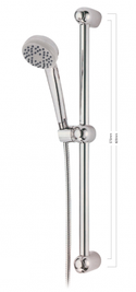 Wattle 1 function on gardenia rail (available in ivory/chrome, ivory/gold), WELS 3 star rating, 9L/min