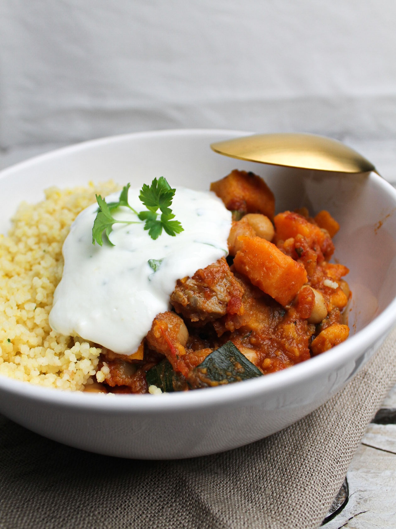 orientalisches Kürbis-Rinder-Ragout mit Couscous - (K)leckerei