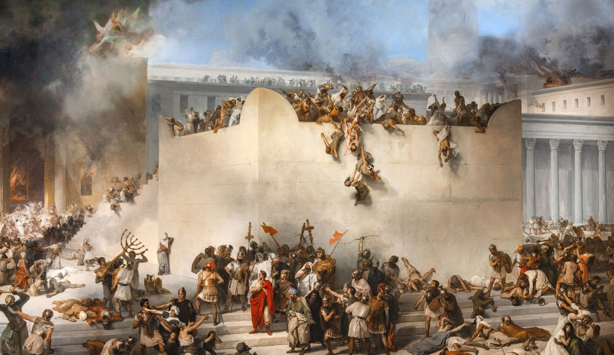 Zerstörung des Tempels / Fancesco_Hayez. Fotocredit: Wikimedia, CC BY-SA 4.0