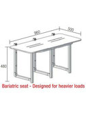 Con-serv Safe Assist 960 x  500mm Bariatric Folding Shower Seat for heavier loads