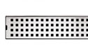 Floor channel waste - Square, centre waste outlet - 45mm outlet, 70 (w) x (h) x 21 (d) mm in 800, 900, 1000, 1200mm length