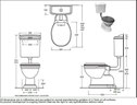 Colonial Feature Link Toilet Suite with timber seat specifications